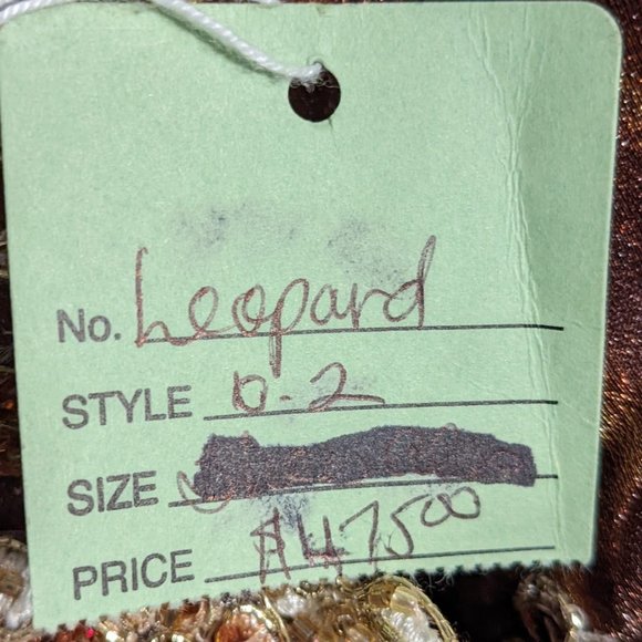 Jasz Couture Leopard Beaded Ruffled Tiers Halter Maxi Dress - size 2 NWT - Picture 16 of 16